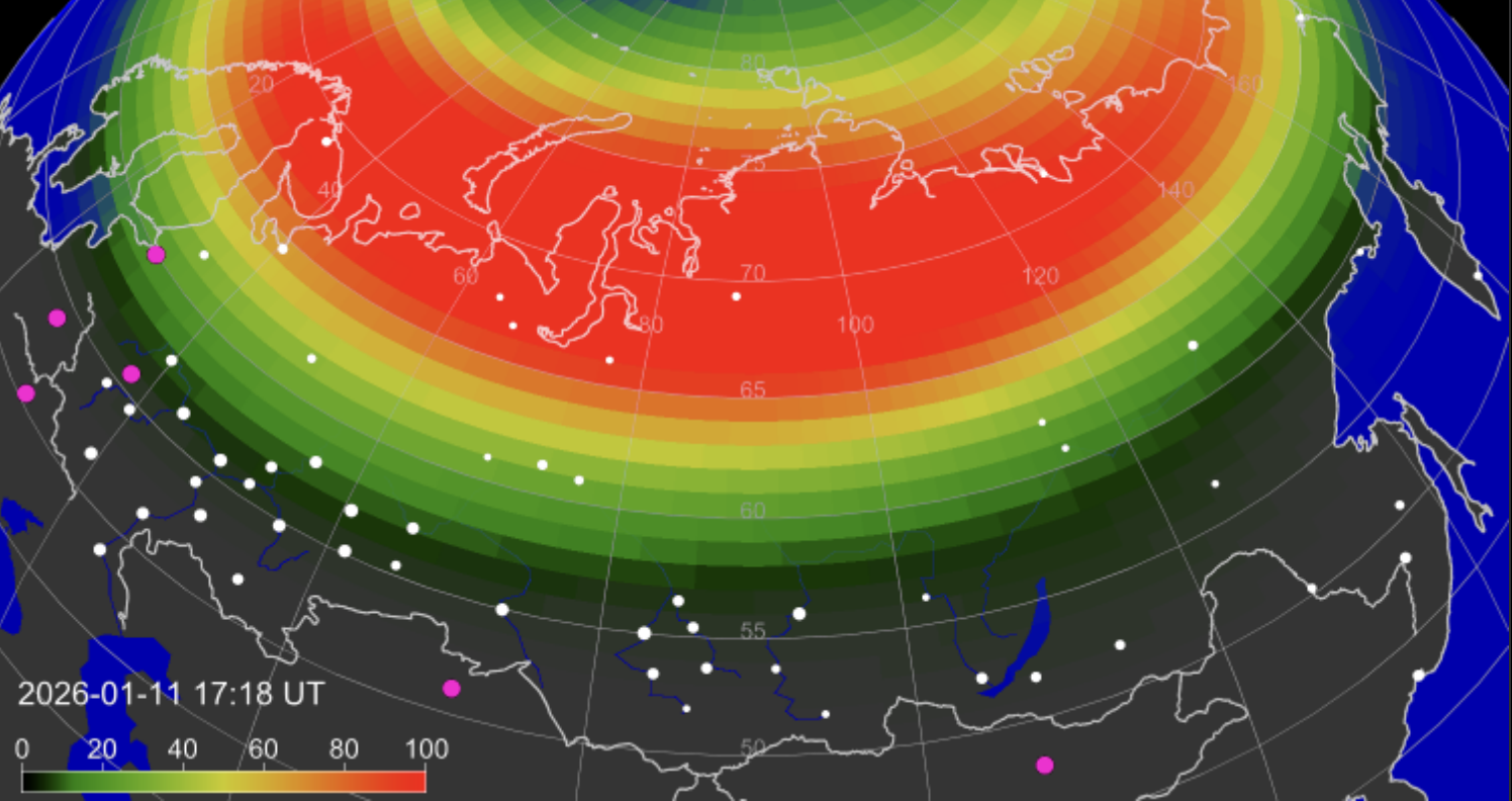 Россиян предупредили о возможности ярких полярных сияний