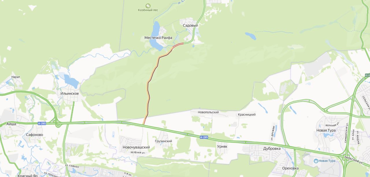 Подъезд к Раифе вновь парализовала огромная пробка