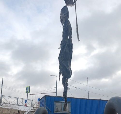 Из канализации Казани извлекли огромный комок влажных салфеток в несколько метров