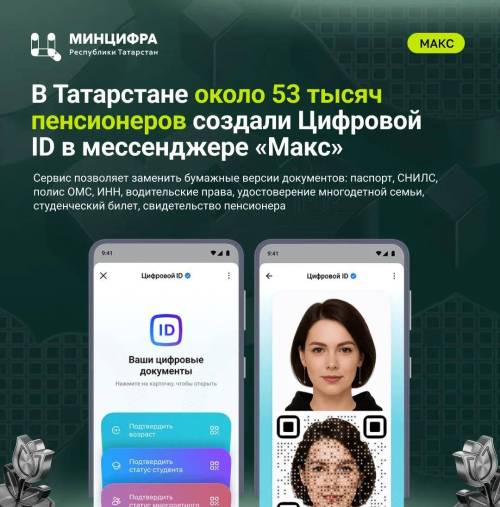 Пенсионеры Татарстана создали более 25 тыс. цифровых ID в MAX за три месяца