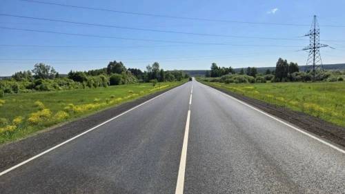 В Татарстане завершен ремонт дороги-подъезда к Менделеевску