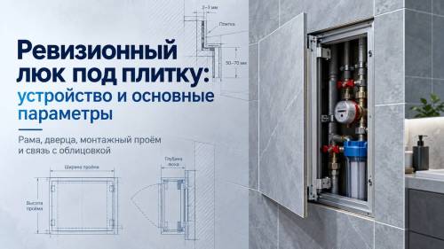 Ревизионный люк под плитку: устройство и основные параметры