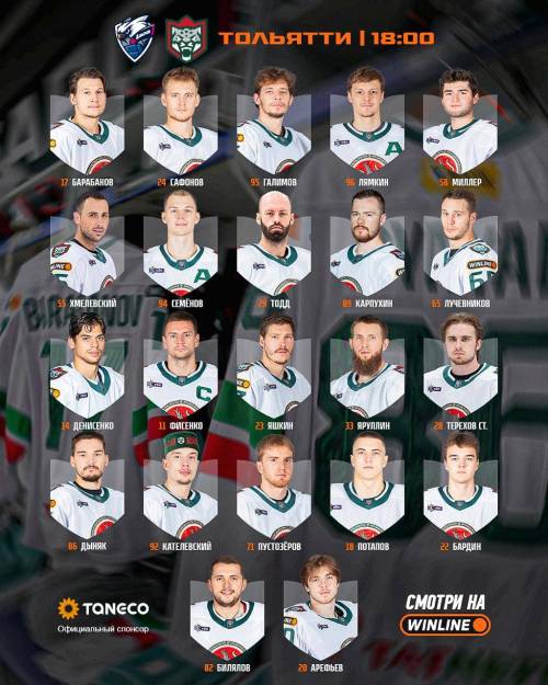 «Ак Барс» опубликовал состав на матч с «Ладой»