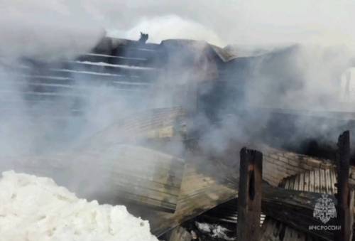 На пожаре в частном доме в Апастовском районе погибли мужчина и ребенок