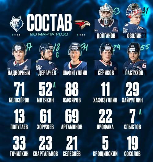 «Нефтехимик» опубликовал состав на домашний матч с «Авангардом»