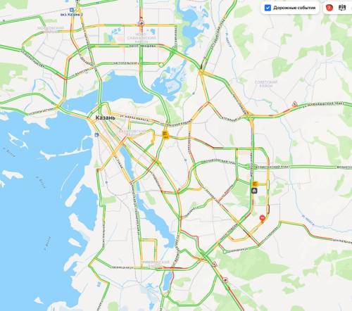 Пробки в Казани достигли 7 баллов