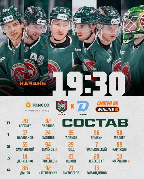 Максим Арефьев будет защищать ворота «Ак Барса» в матче с «Динамо»