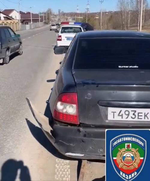 Водителя мотоцикла госпитализировали после ДТП в Казани