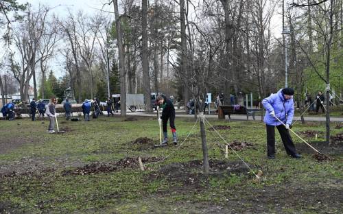 Сотрудники Аппарата Госовета приняли участие в городском субботнике в Казани