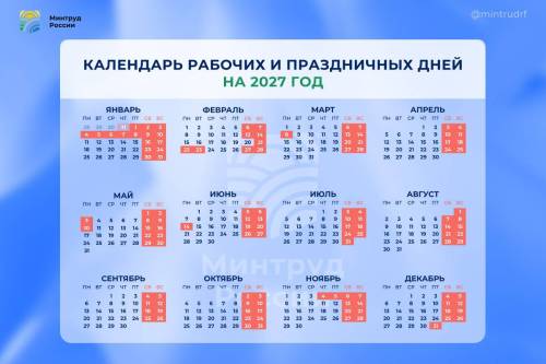 Минтруд России: новогодние праздники в 2027 году продлятся 11 дней