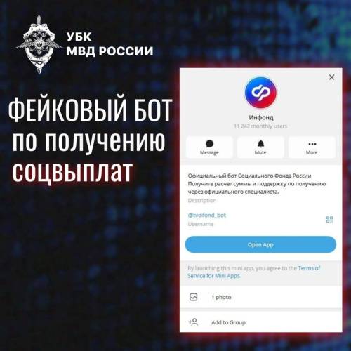 Обещания выплатить 200 тыс. рублей: мошенники создали фейковый телеграм-бот Соцфонда России