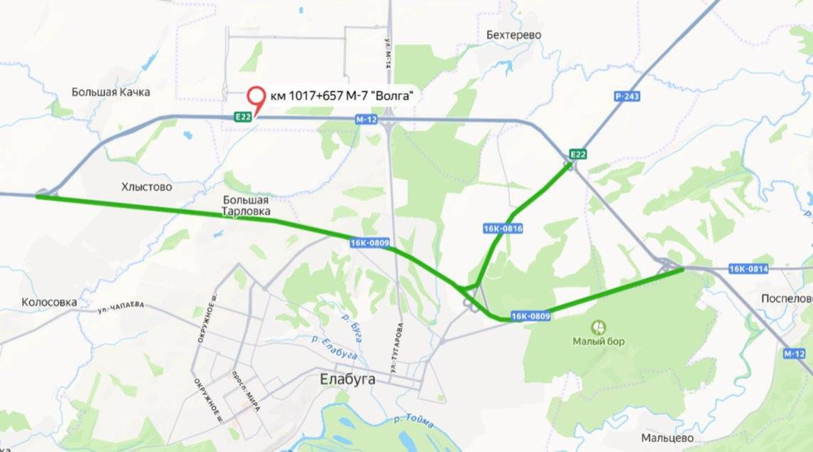 На участке трассы М-7 вблизи ОЭЗ «Алабуга» в Татарстане временно ограничат движение