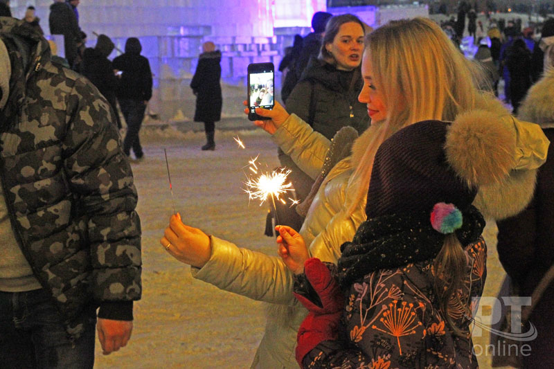 Новогодняя ночь у главной елки Казани