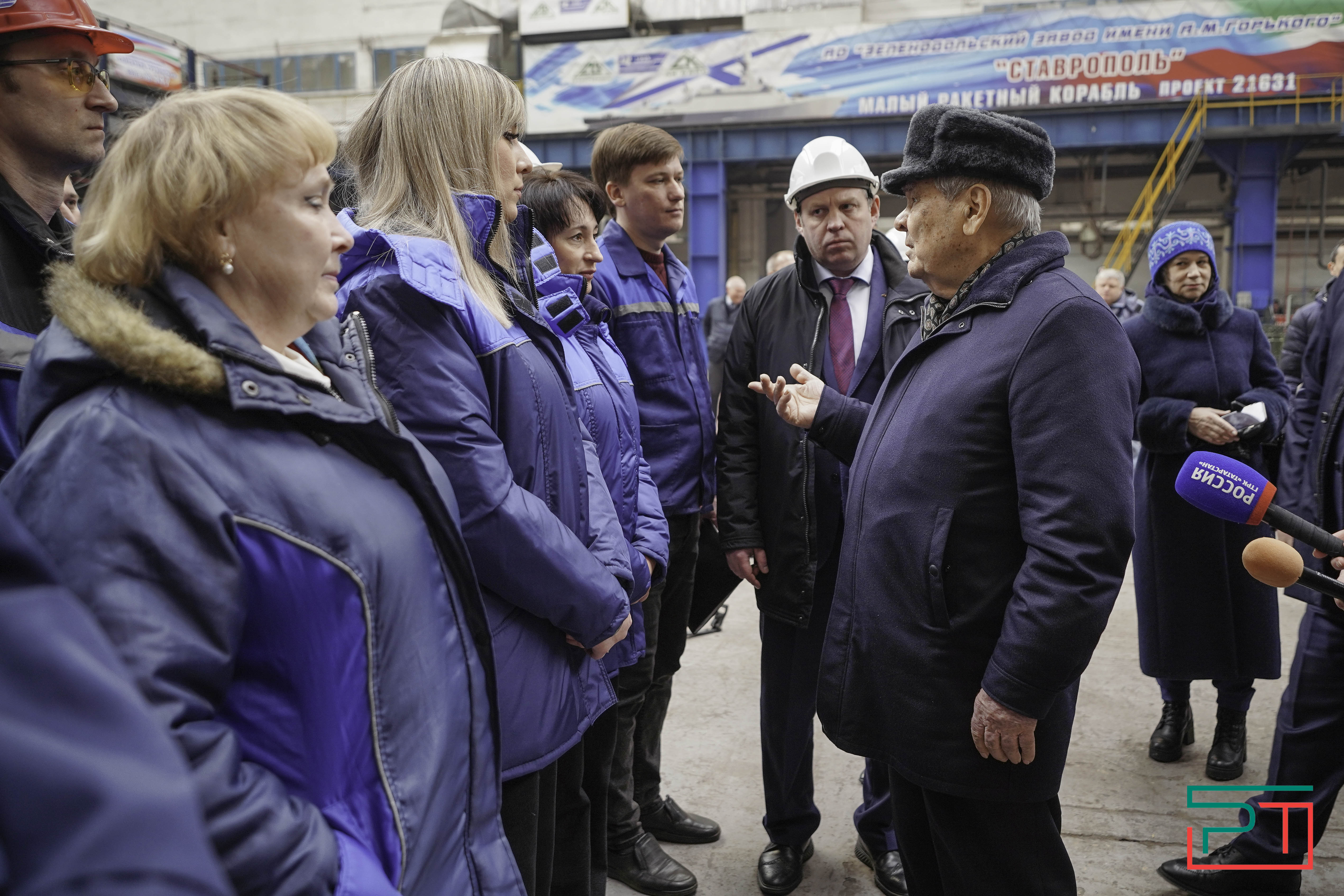 Шаймиев посетил Зеленодольский судостроительный завод