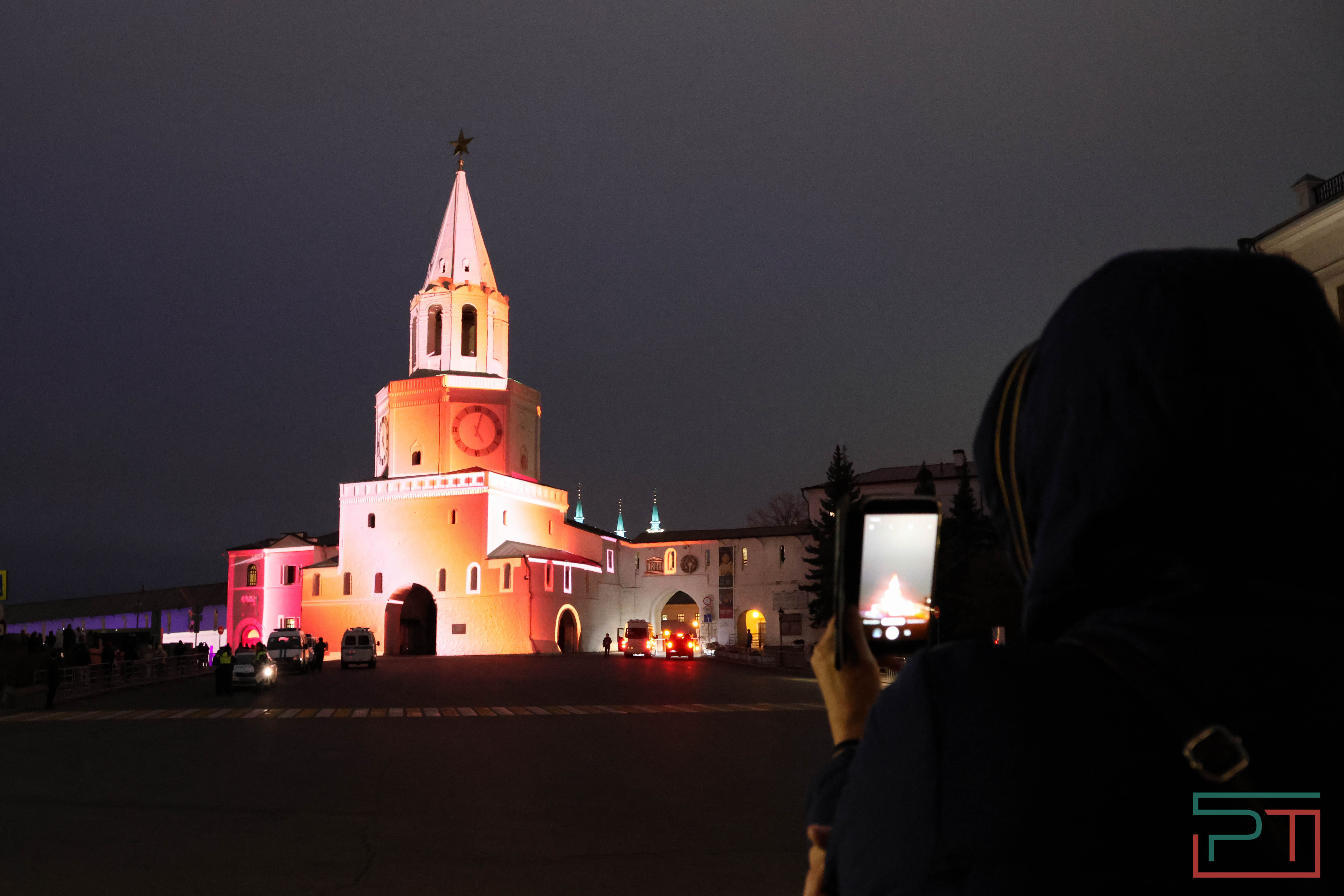 Световое шоу на стенах Казанского Кремля