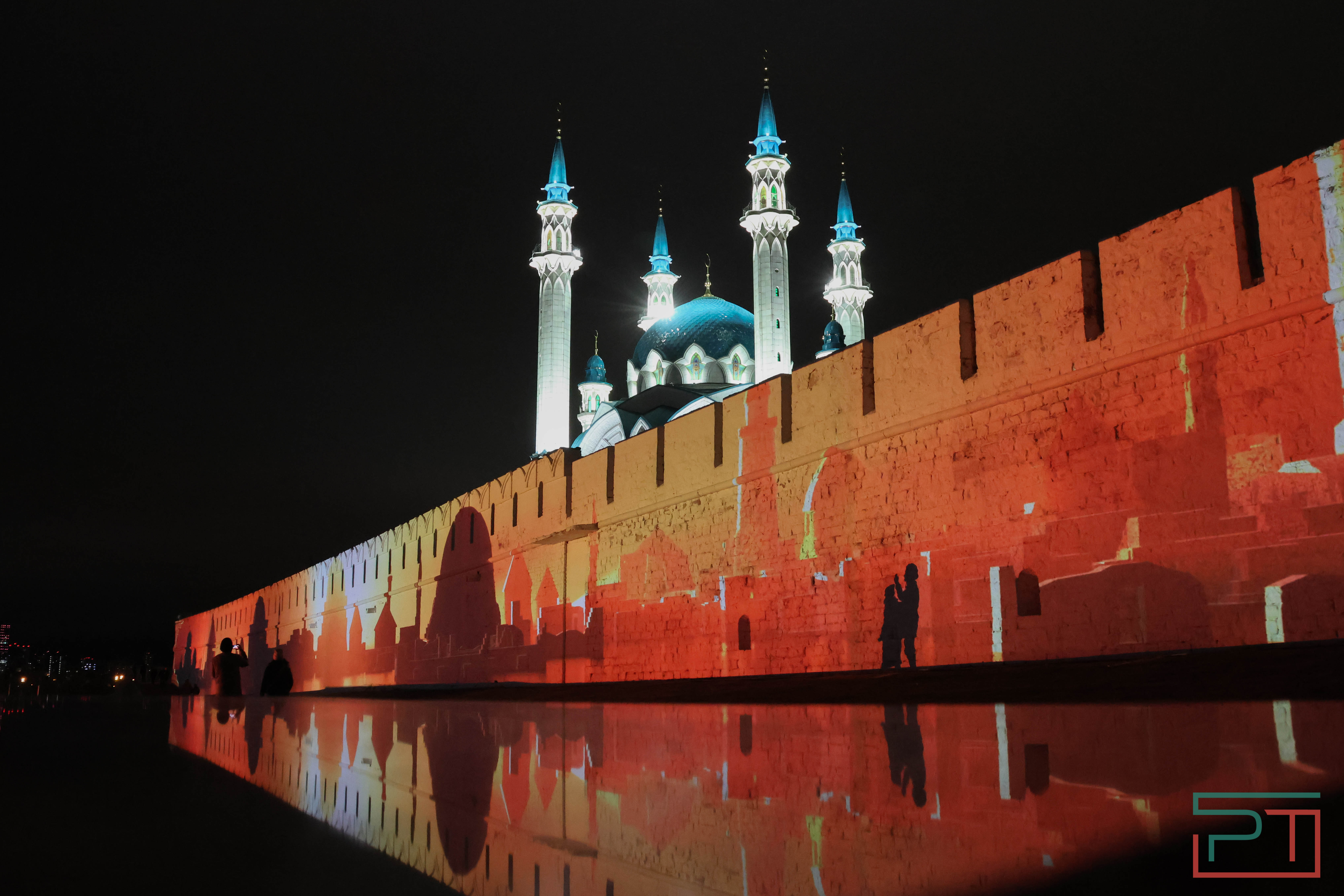 Световое шоу на стенах Казанского Кремля