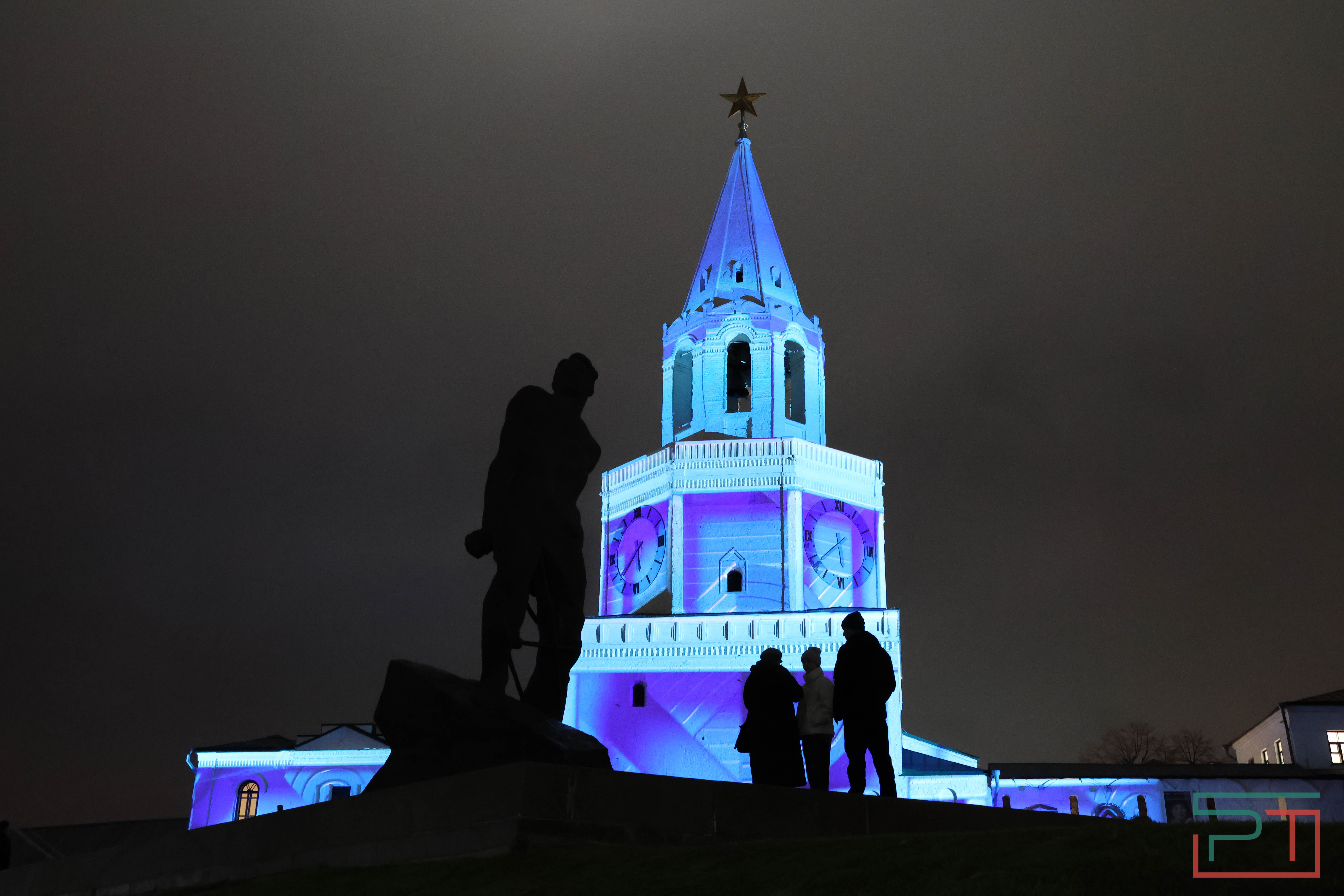 Световое шоу на стенах Казанского Кремля