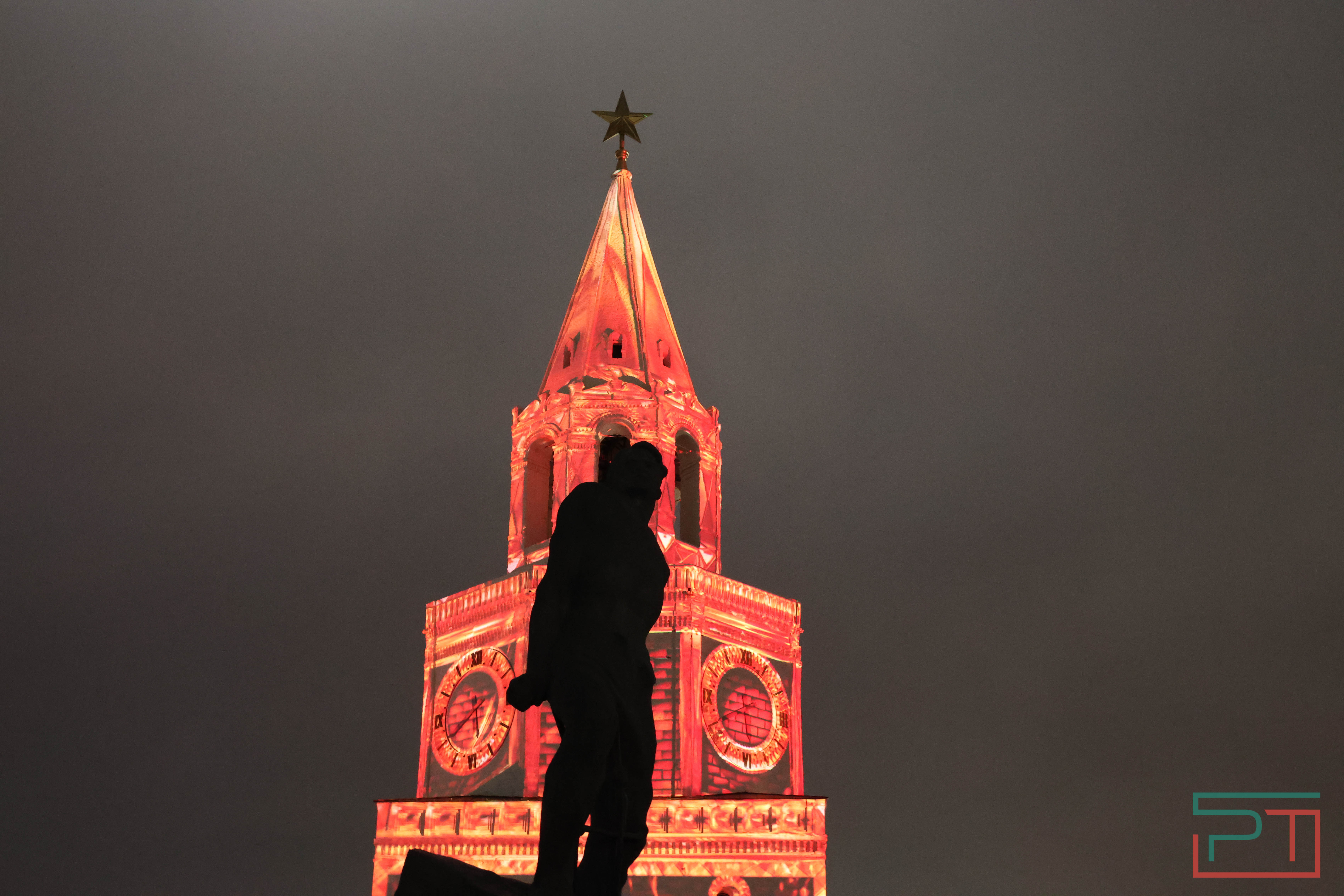 Световое шоу на стенах Казанского Кремля