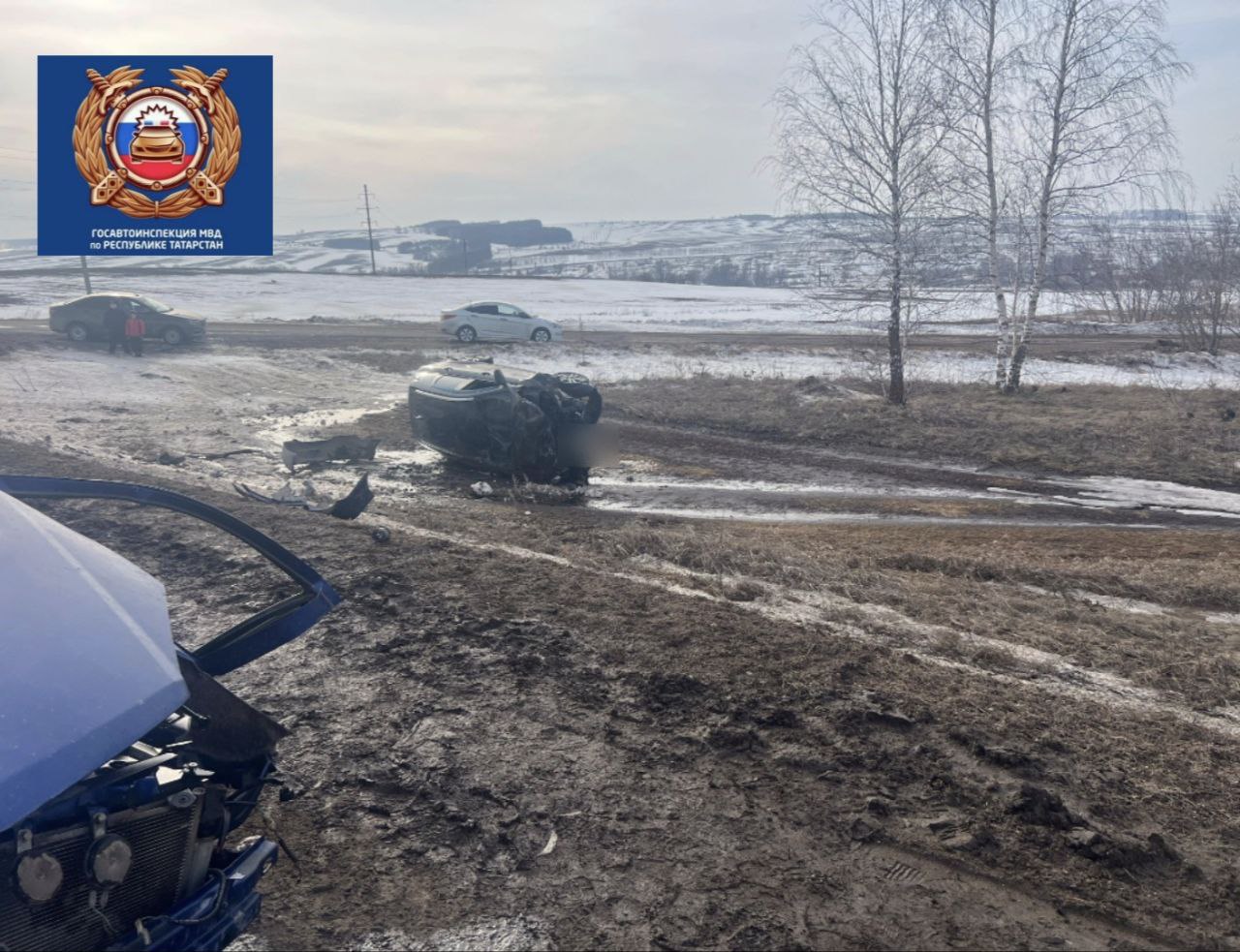 Водитель Geely погиб при столкновении с Lada Vesta на трассе в Бугульминском районе