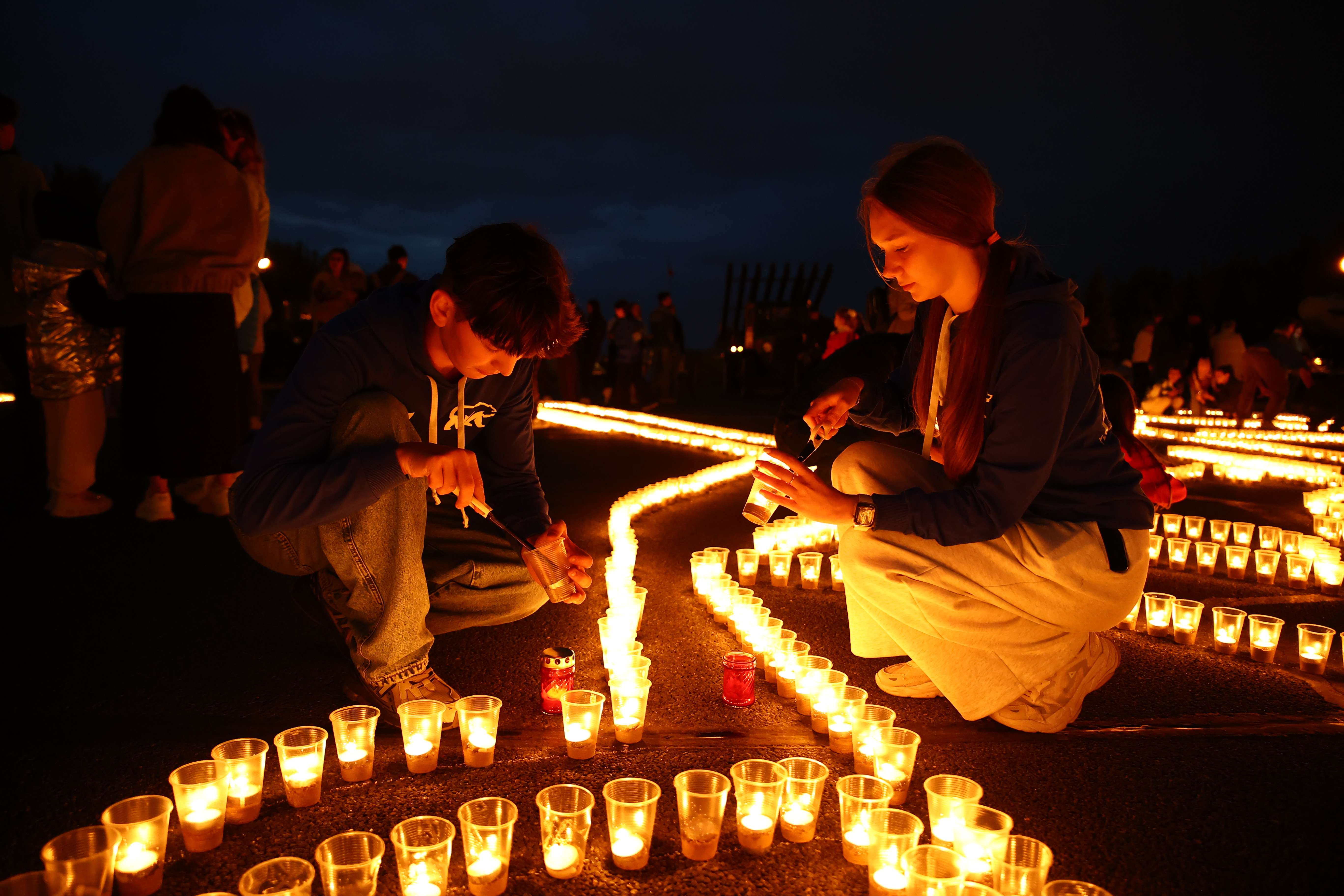 В Казани в преддверии Дня памяти и скорби выложили портрет Мусы Джалиля из 40 тыс. свечей