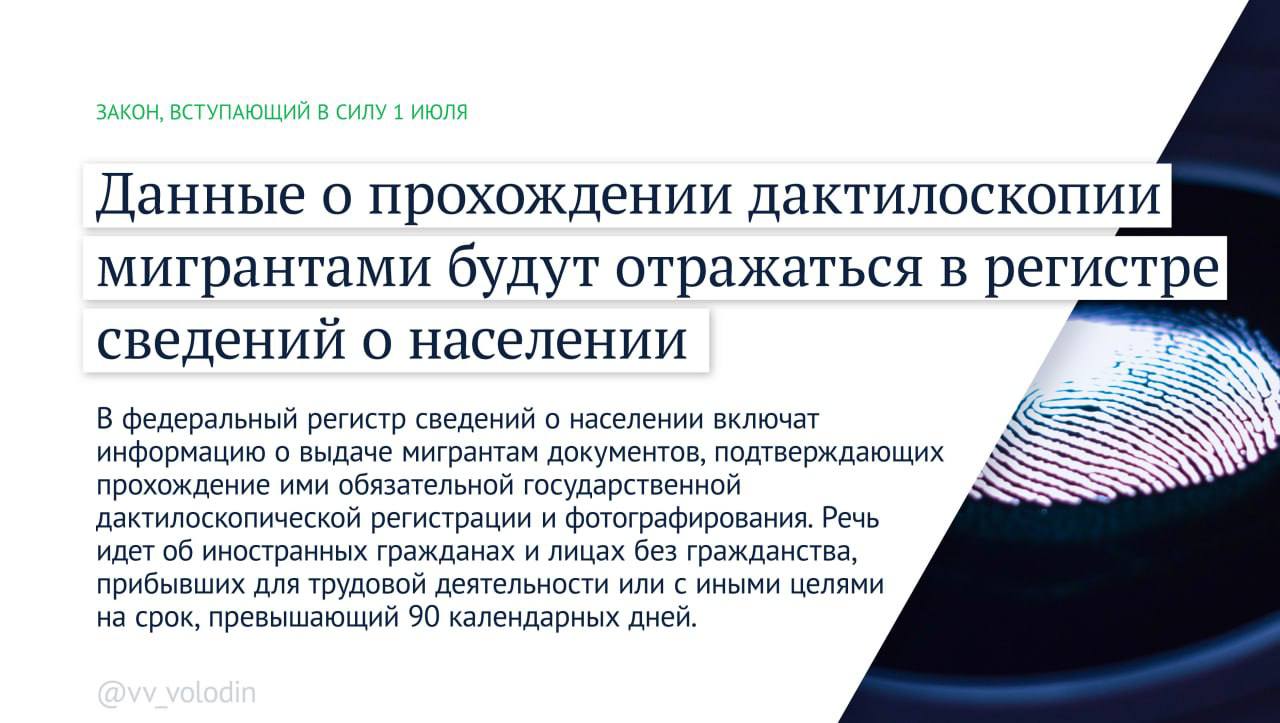 Борьба с мошенниками и ужесточения для мигрантов: Володин рассказал о новых законах в России