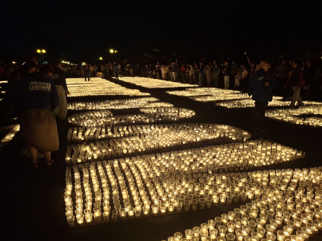 В Казани в преддверии Дня памяти и скорби выложили портрет Мусы Джалиля из 40 тыс. свечей