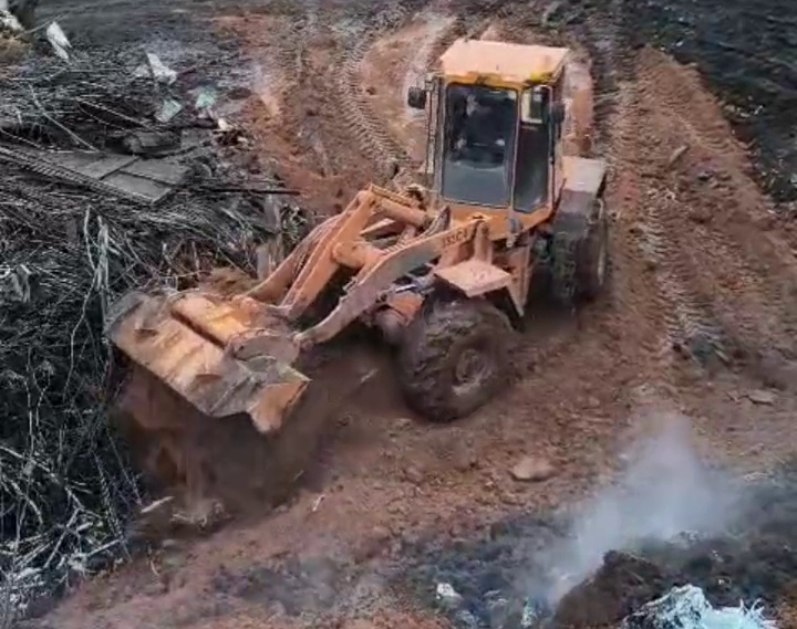 Пожарные ликвидировали открытое горение на свалке у села Степановка в Буинском районе