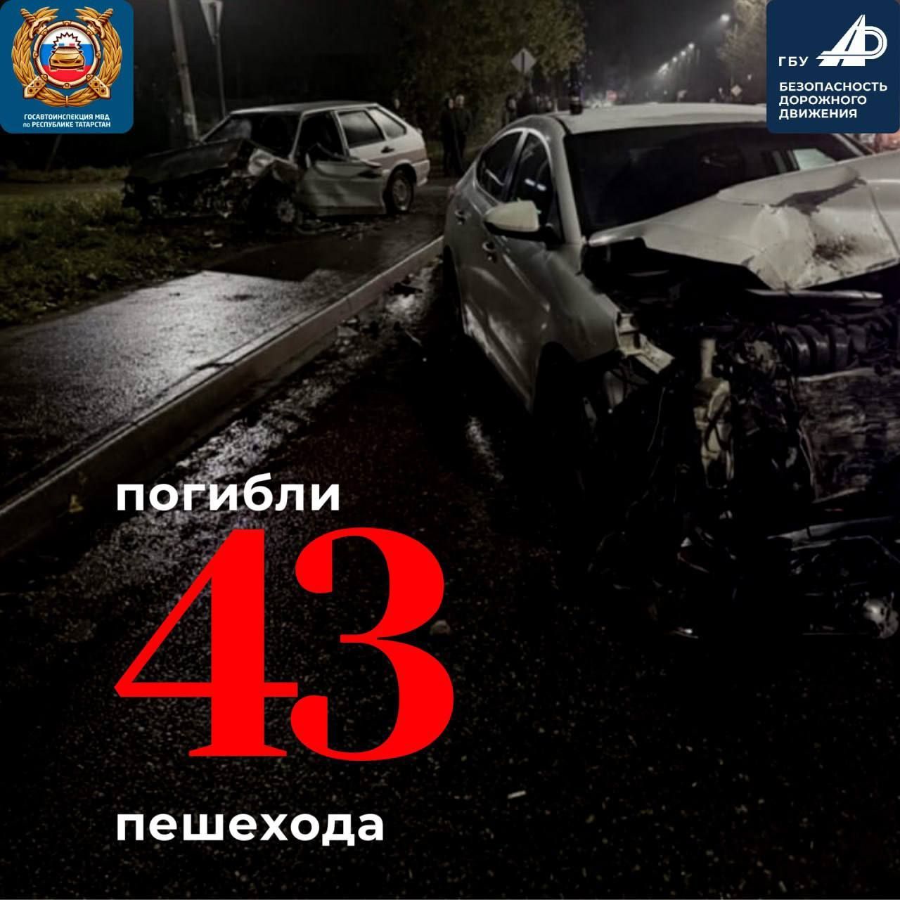 На дорогах Татарстана за 2025 год погибли 275 человек