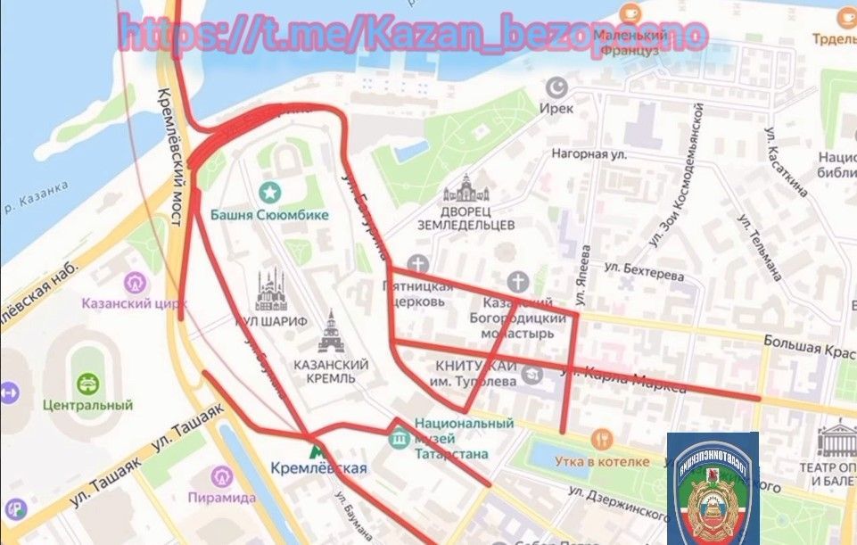 4  ноября в центре Казани ограничат движение из-за крестного хода