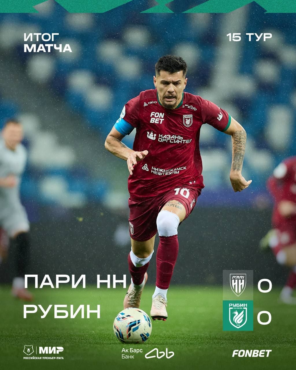 «Рубин» сыграл вничью с «Пари НН»