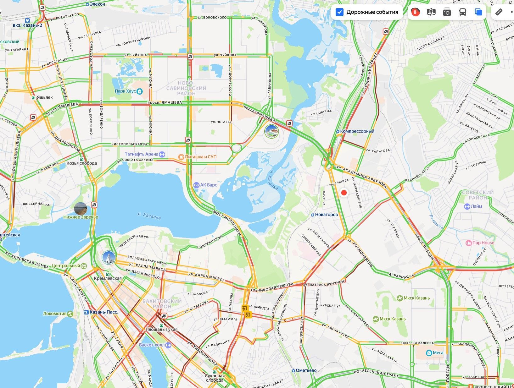 Авария парализовала Сибирский тракт в Казани