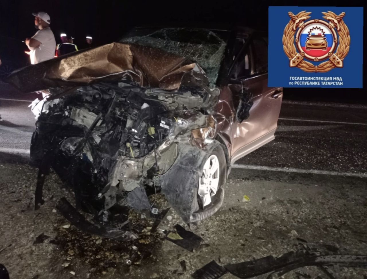 В Высокогорском районе «Лада Гранта» вылетела в кювет и опрокинулась — погибли двое