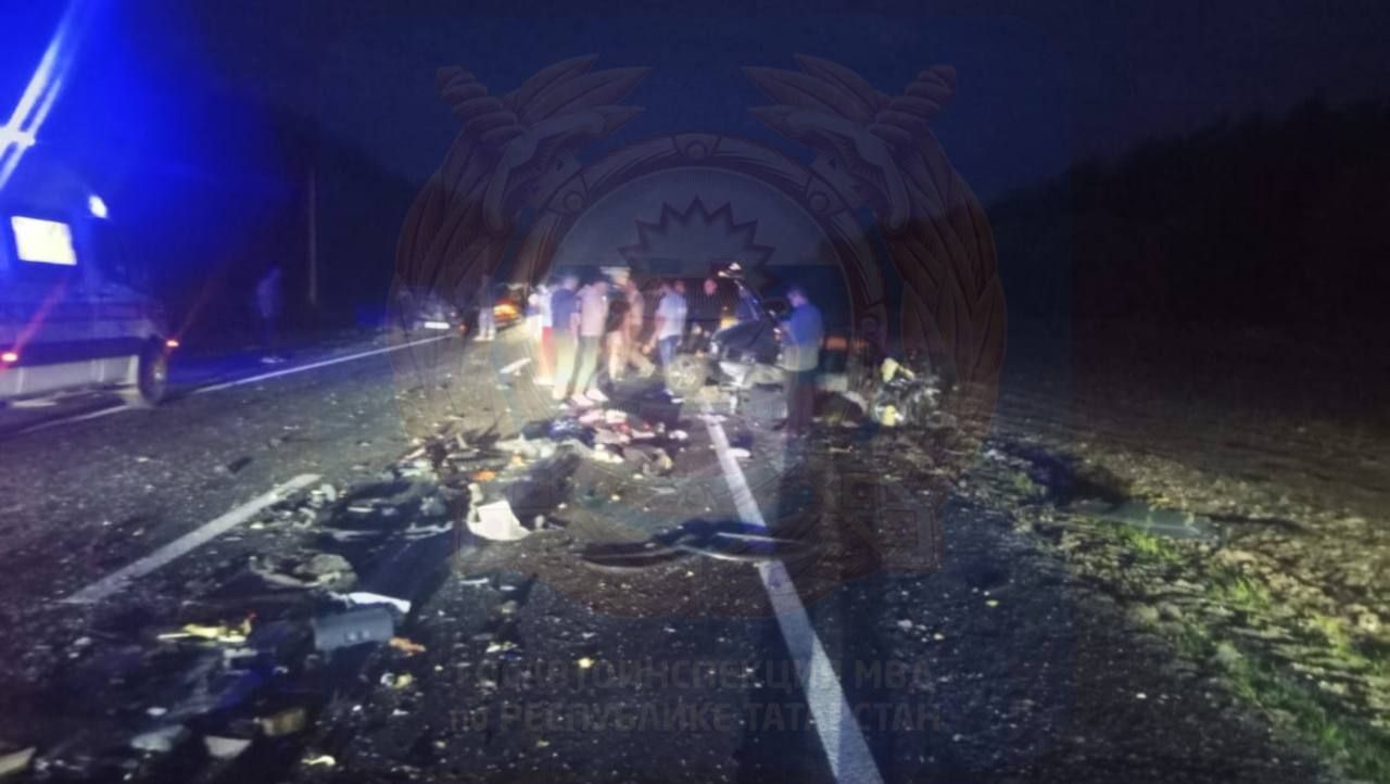 Два человека погибли в ночном ДТП на трассе Казань — Шемордан