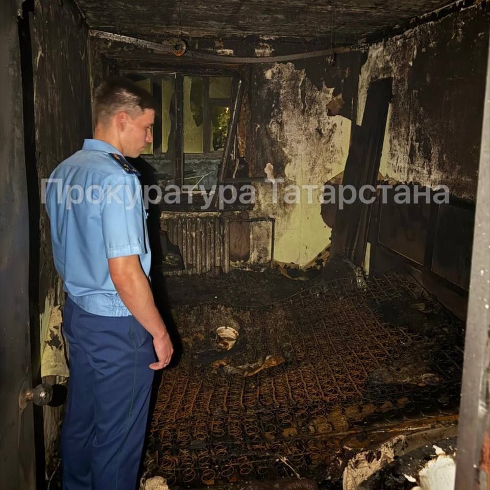 Мужчина и женщина погибли на пожаре в Бугульме