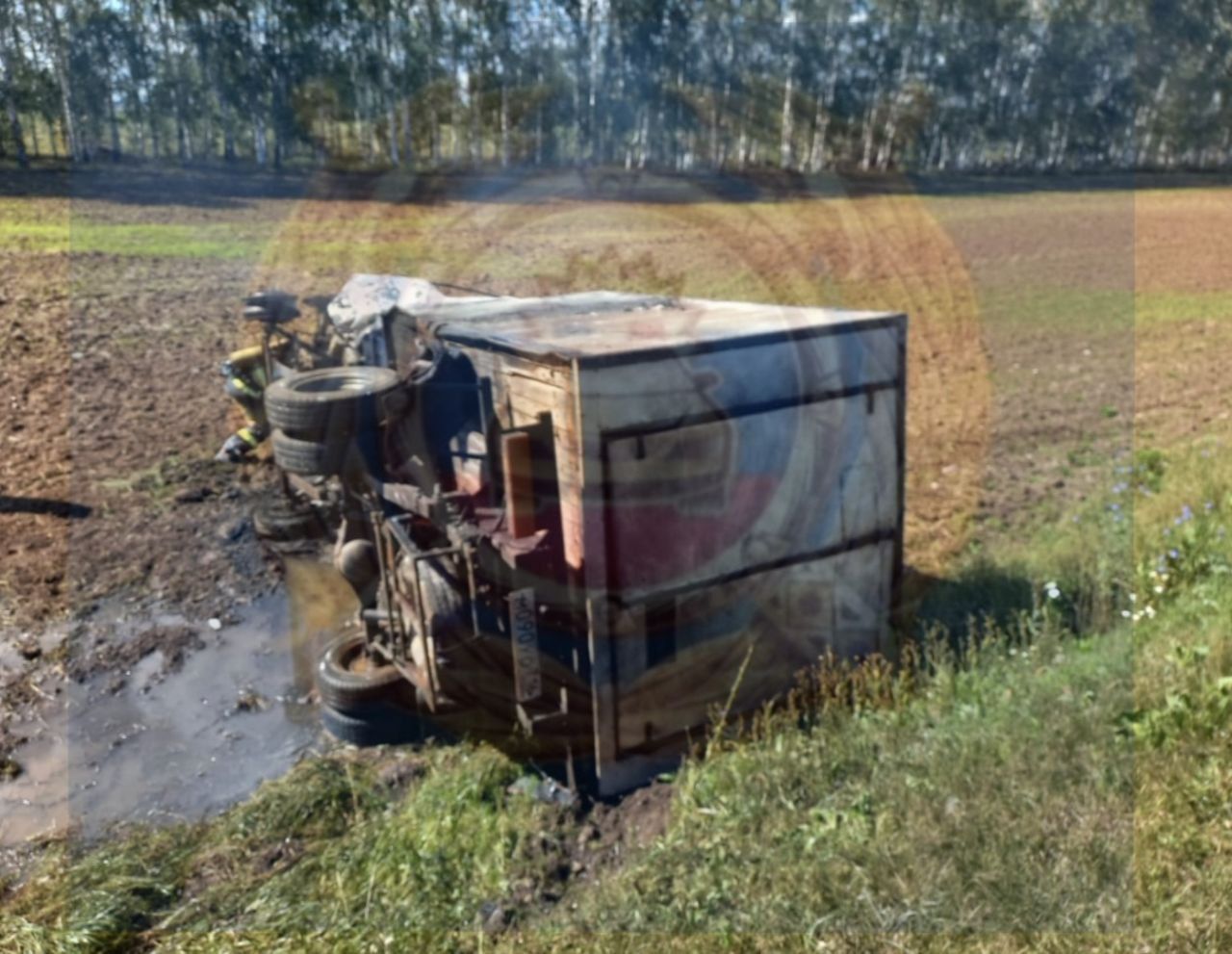 «Лада» и «Газель» загорелись после ДТП в Сабинском районе — погиб человек