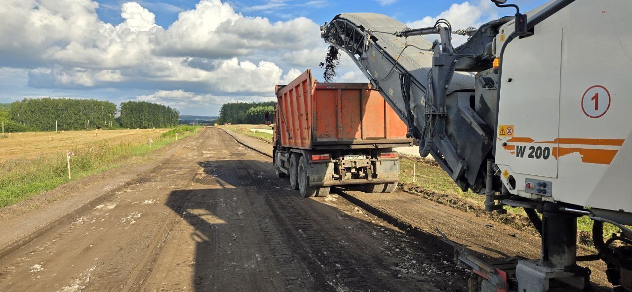 В Верхнеуслонском районе по нацпроекту стартовал ремонт дороги
