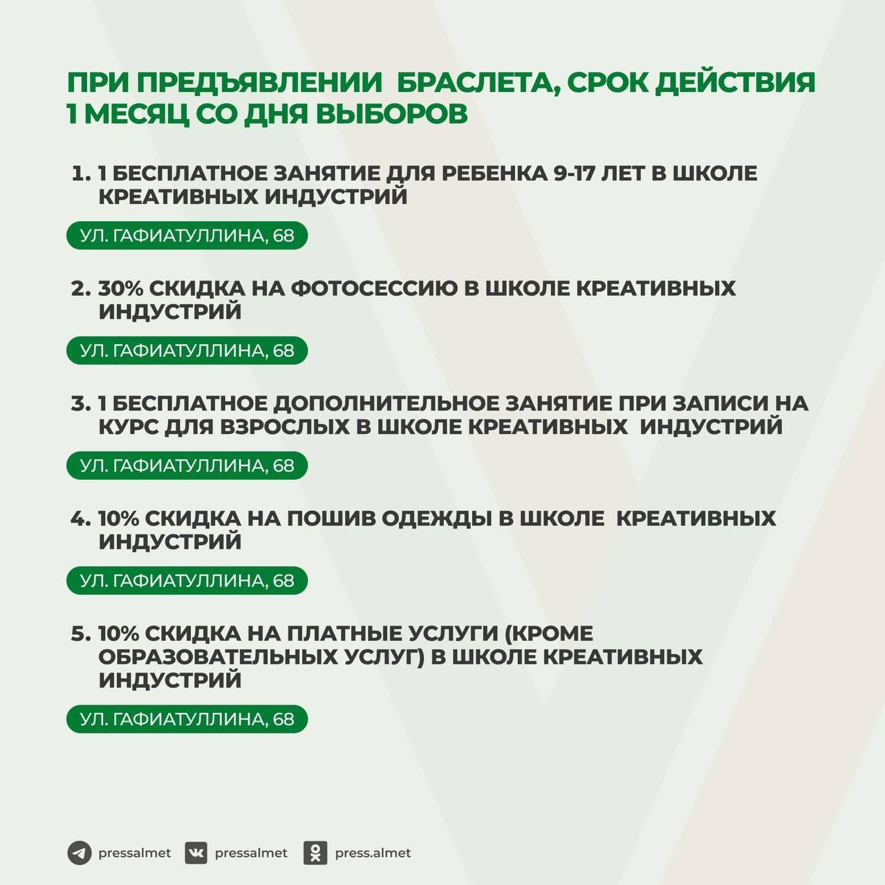 Скидки и бесплатный проезд: проголосовавшие на выборах Раиса РТ альметьевцы получат бонусы