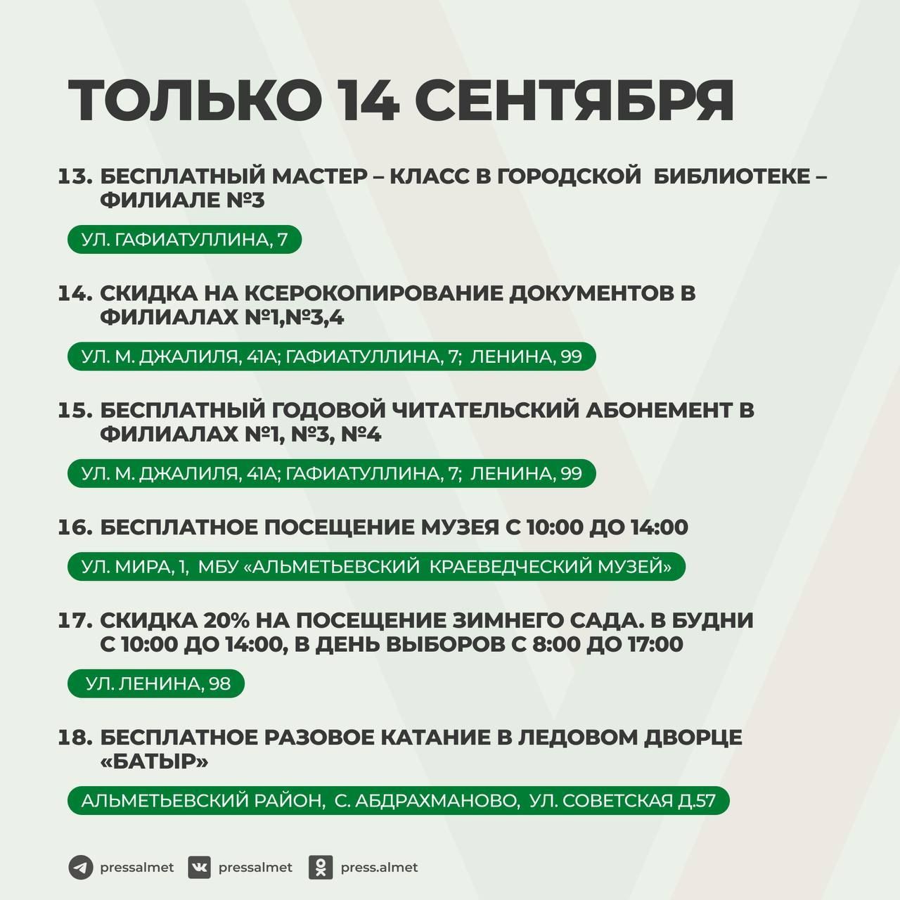 Скидки и бесплатный проезд: проголосовавшие на выборах Раиса РТ альметьевцы получат бонусы