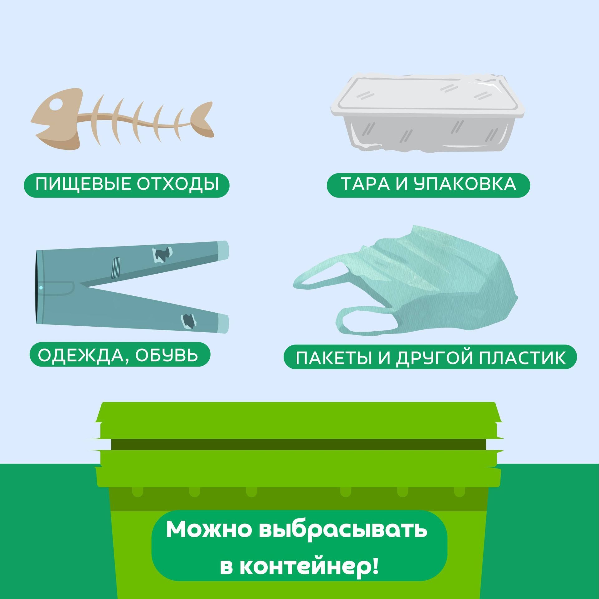 За выброс скошенной травы и строительного мусора в контейнеры казанцам грозит штраф от 2 тысяч