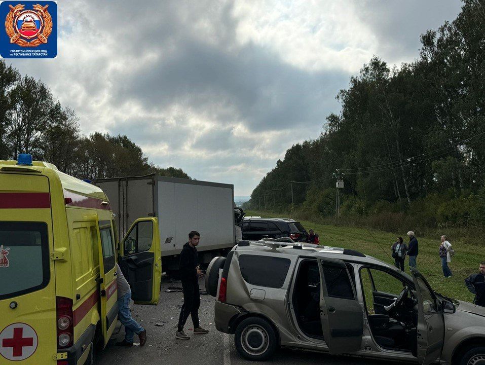 Утром в Лаишевском районе произошло массовое ДТП — пострадал ребенок