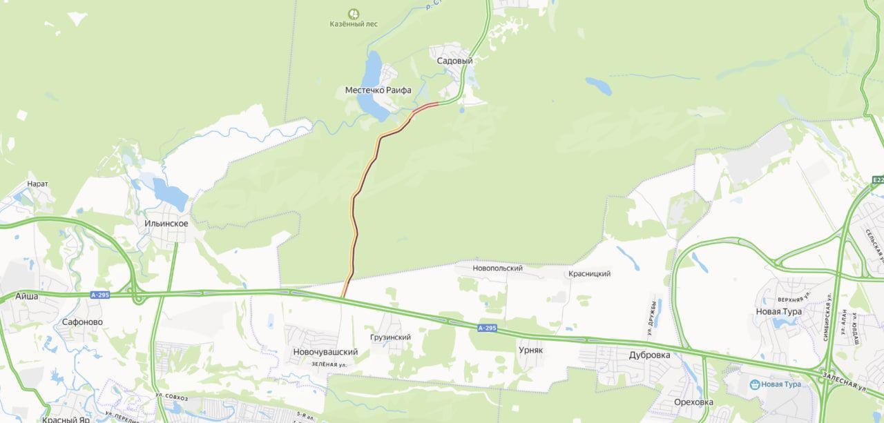 Подъезд к Раифе вновь парализовала огромная пробка