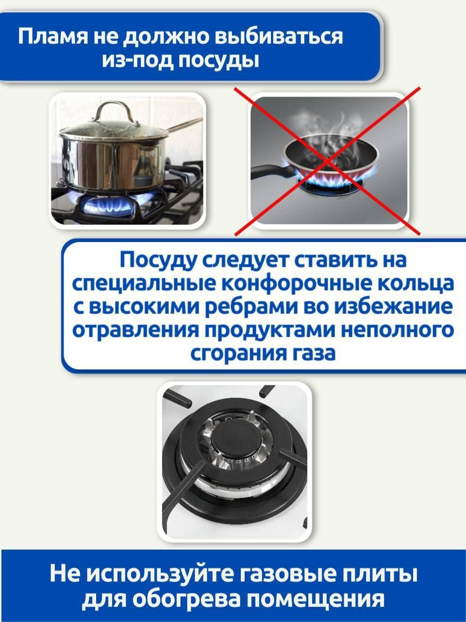 Татарстанцам напомнили правила безопасного использования газовых приборов – инфографика