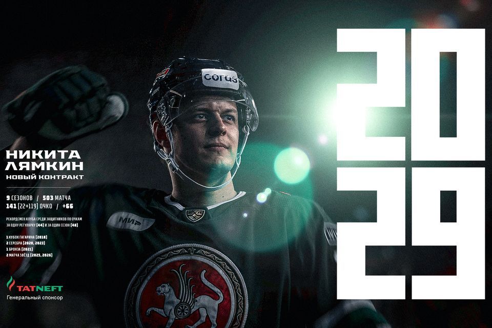 «Ак Барс» переподписал контракт с защитником Никитой Лямкиным