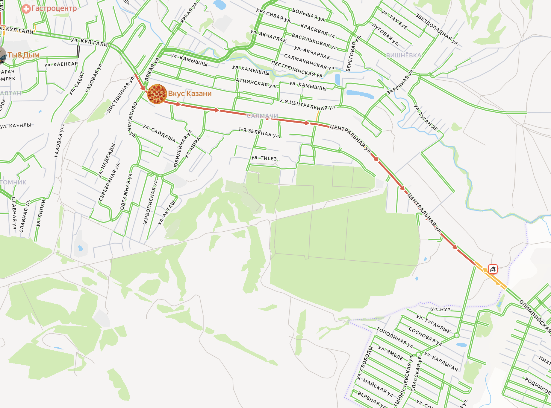 Сибирский тракт и Салмачи сковали огромные пробки из-за ДТП