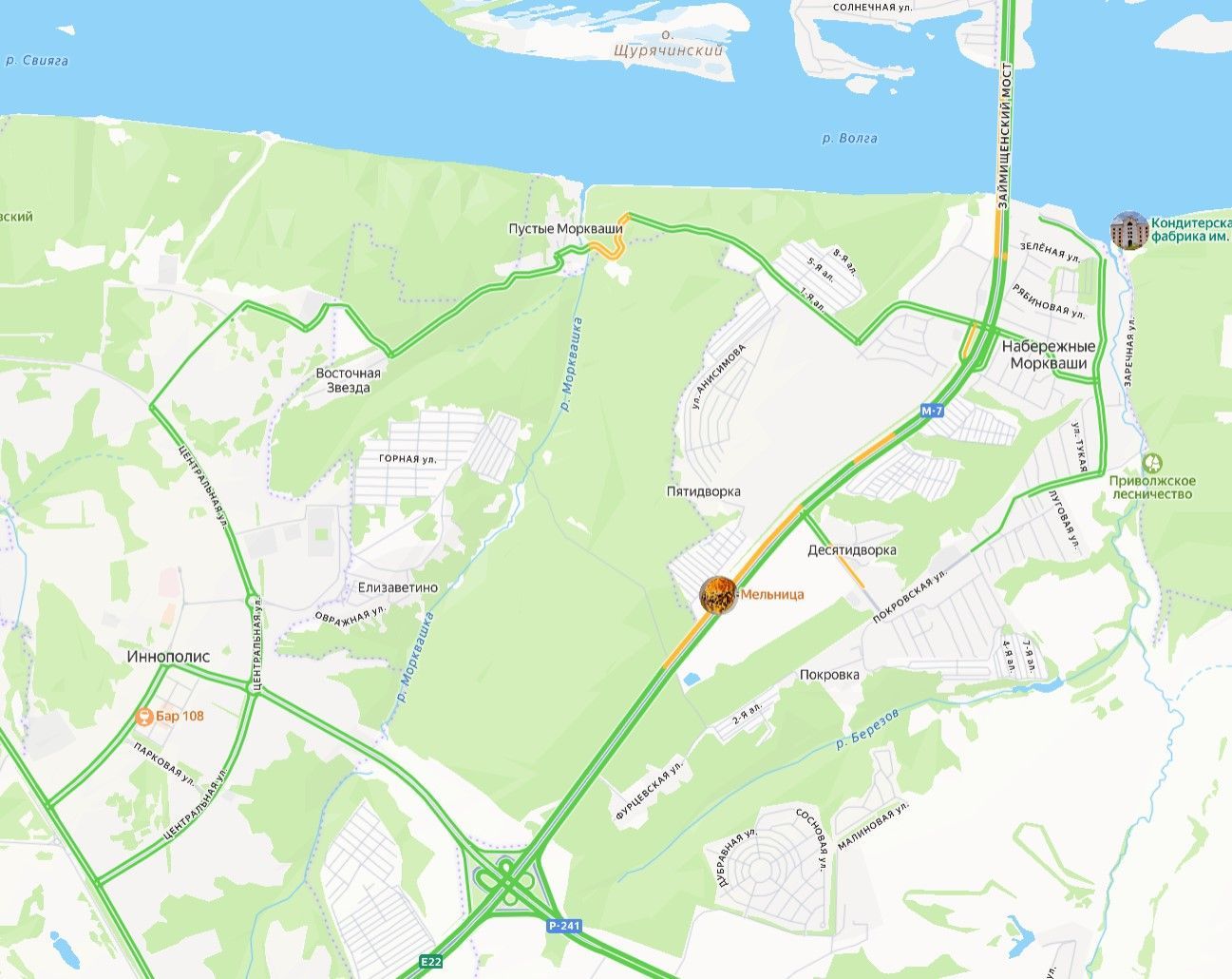 Два грузовика столкнулись на трассе М-7 под Иннополисом