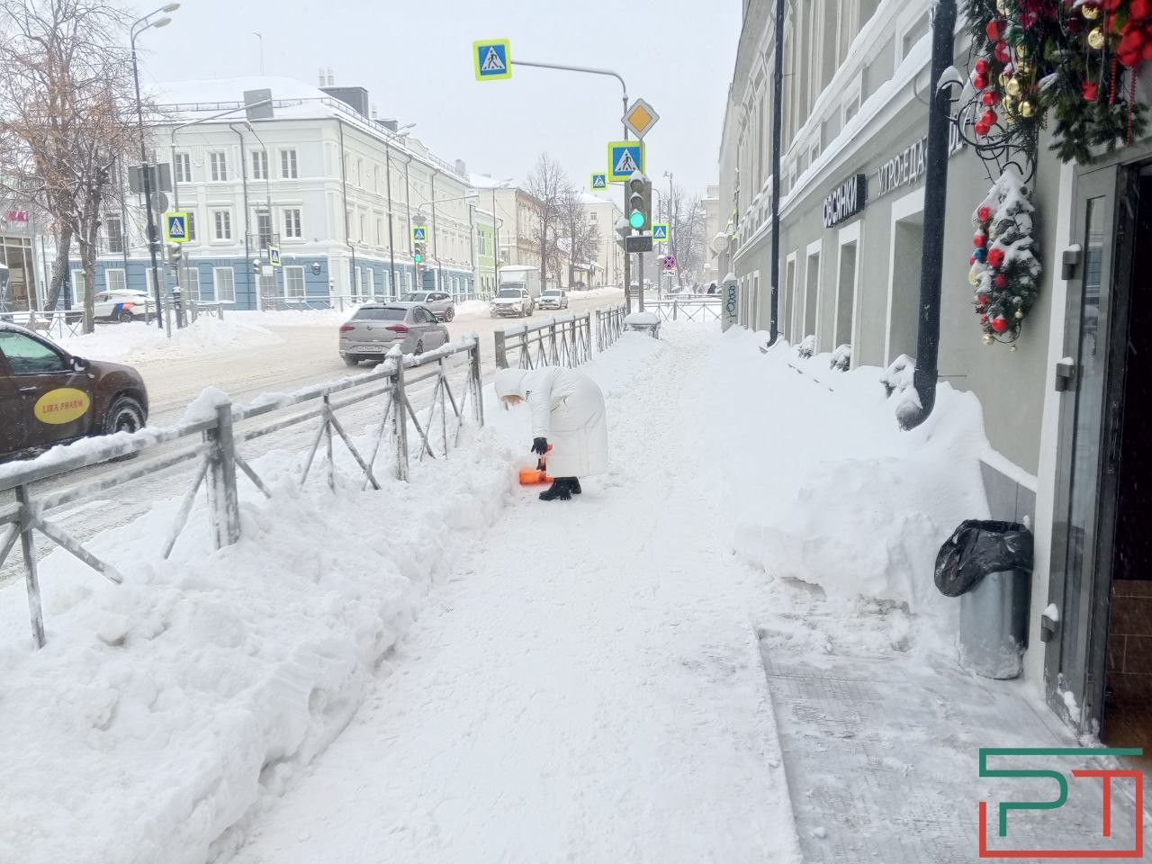 Ухудшение видимости до 500 метров: в субботу в Татарстане сохранятся метель и снегопад