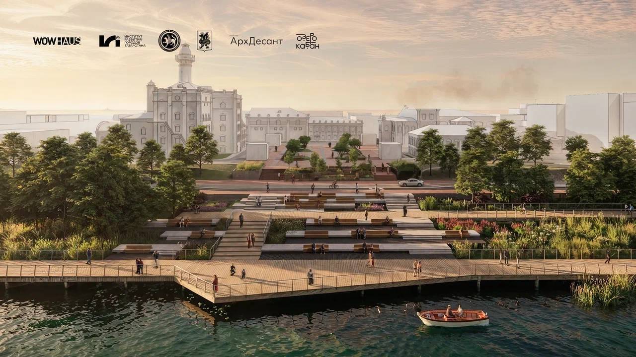 Был фонтан у старого Камаловского, будет и у нового: в Казани продолжат благоустройство набережной Кабана