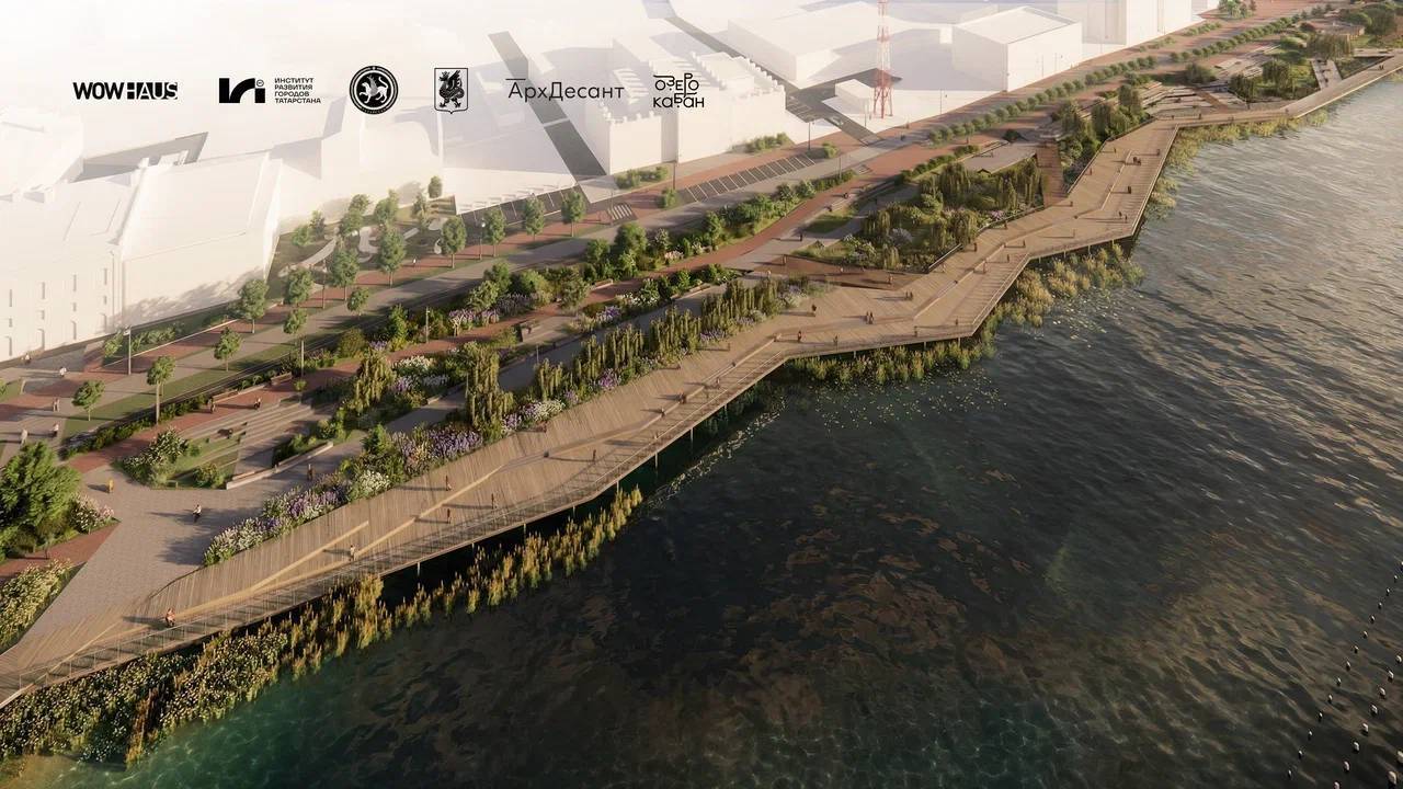 Был фонтан у старого Камаловского, будет и у нового: в Казани продолжат благоустройство набережной Кабана