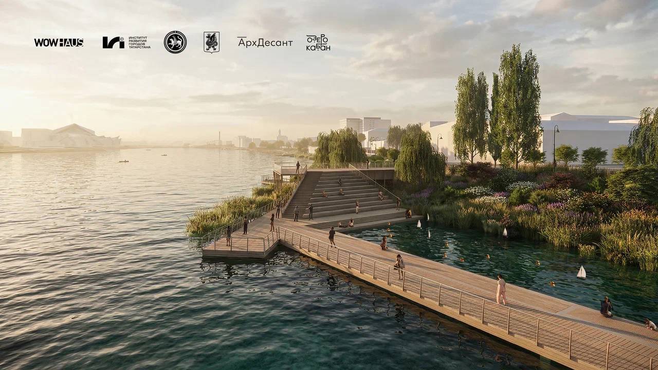 Был фонтан у старого Камаловского, будет и у нового: в Казани продолжат благоустройство набережной Кабана