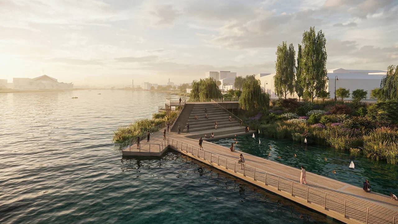 Новый фонтан и смотровые площадки появятся на набережной озера Нижний Кабан в Казани – фото